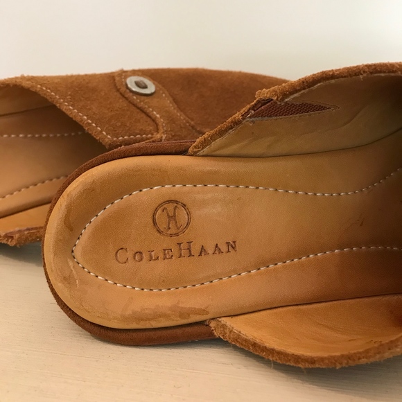COLE HAAN COGNAC SUEDE MULES - Picture 6 of 8